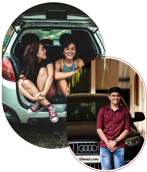 Women and man enjoying car rental experience